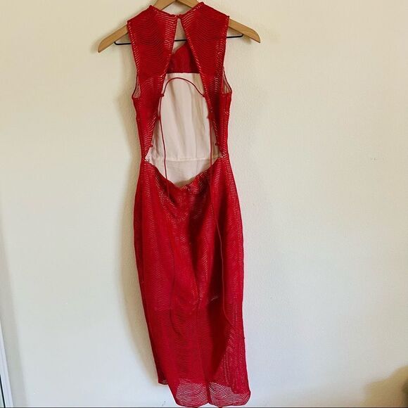 KEEPSAKE WOMEN'S Red Ochre Think Twice Lace Dress Size Small NWT - Picture 2 of 13